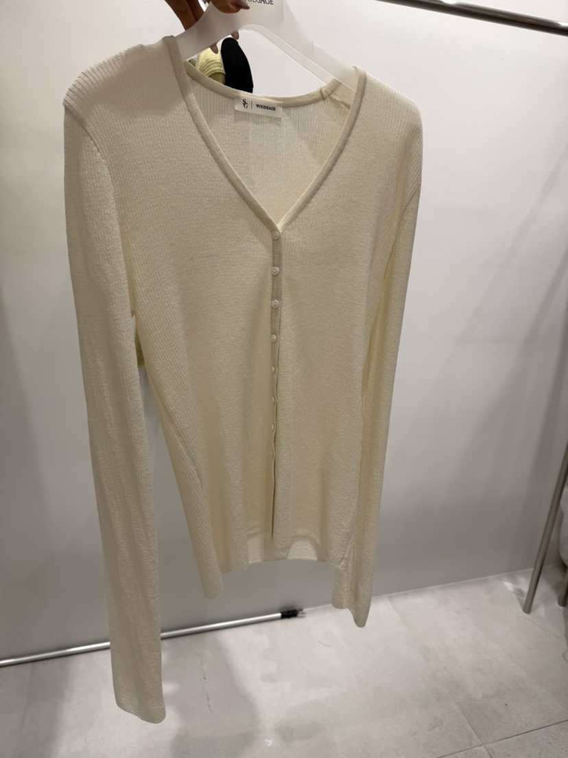 WOOD SAGE韓國直郵女士新品推薦真品時尚26春夏針織衫V領紐扣WOOD SAGE針織衫圖色2