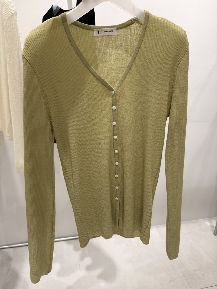 WOOD SAGE韓國直郵女士新品推薦真品時尚26春夏針織衫V領紐扣WOOD SAGE針織衫圖色3