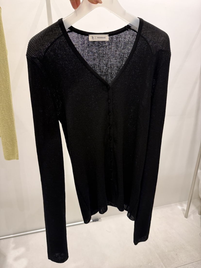 WOOD SAGE韓國直郵女士新品推薦真品時尚26春夏針織衫V領紐扣WOOD SAGE針織衫圖色4