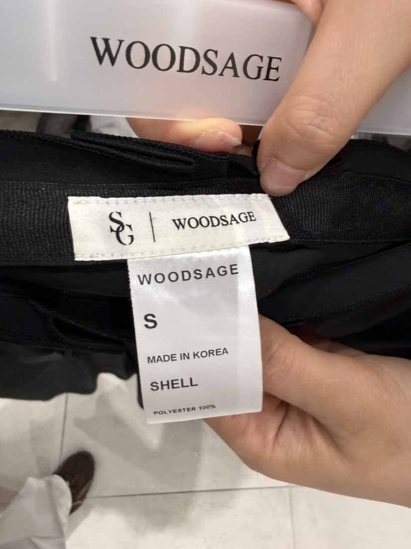 WOOD SAGE韓國直郵女士新款職業休閑半身裙中短裙百褶褶裙WOOD SAGE半身裙/中短裙