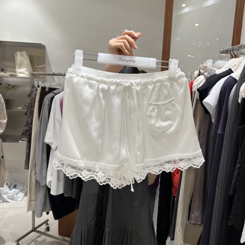 TEMPTING韓國直郵女士新款真品時尚職業熱賣26春夏短褲蕾絲TEMPTING短褲圖色1
