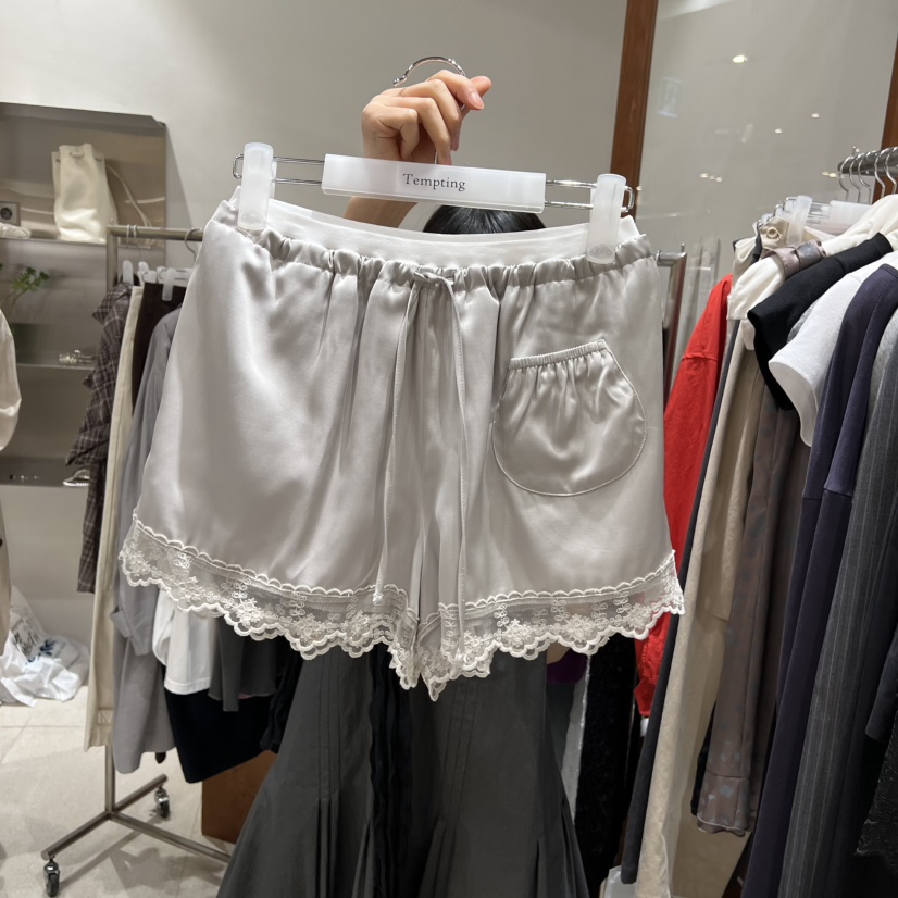 TEMPTING韓國直郵女士新款真品時尚職業熱賣26春夏短褲蕾絲TEMPTING短褲圖色2