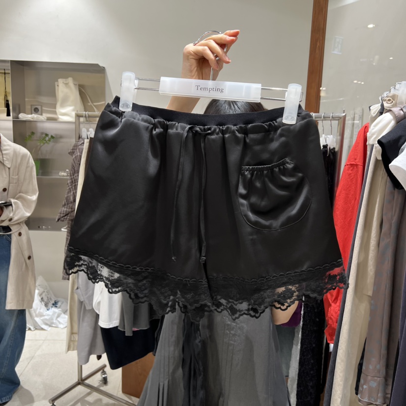 TEMPTING韓國直郵女士新款真品時尚職業熱賣26春夏短褲蕾絲TEMPTING短褲圖色3