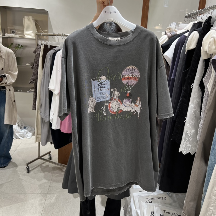 TEMPTING東大門實拍女裝新品職業26春夏人氣真品休閑時尚T恤TEMPTINGT恤圖色3