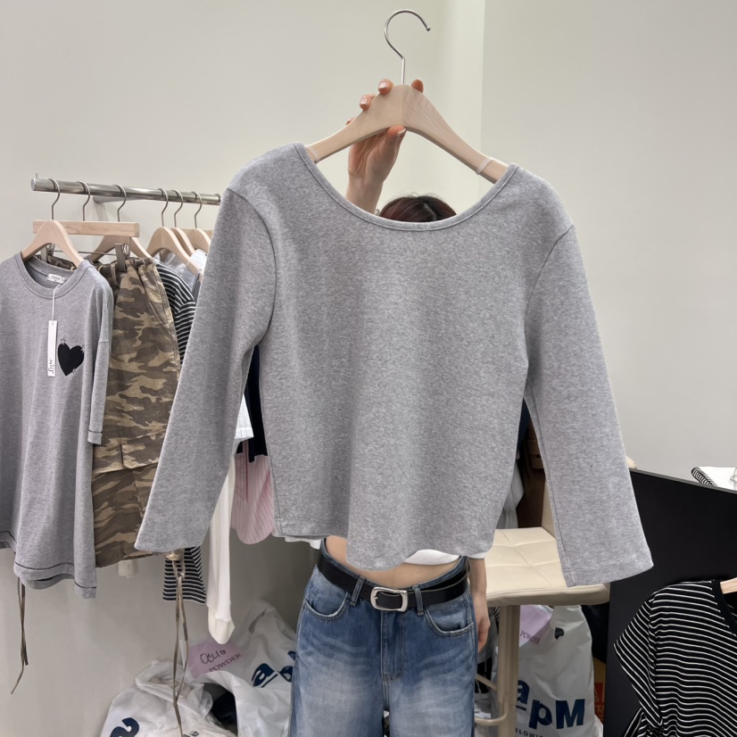 POWDER東大門實拍女裝新款休閑時尚推薦真品熱賣人氣長袖T恤POWDER長袖T恤