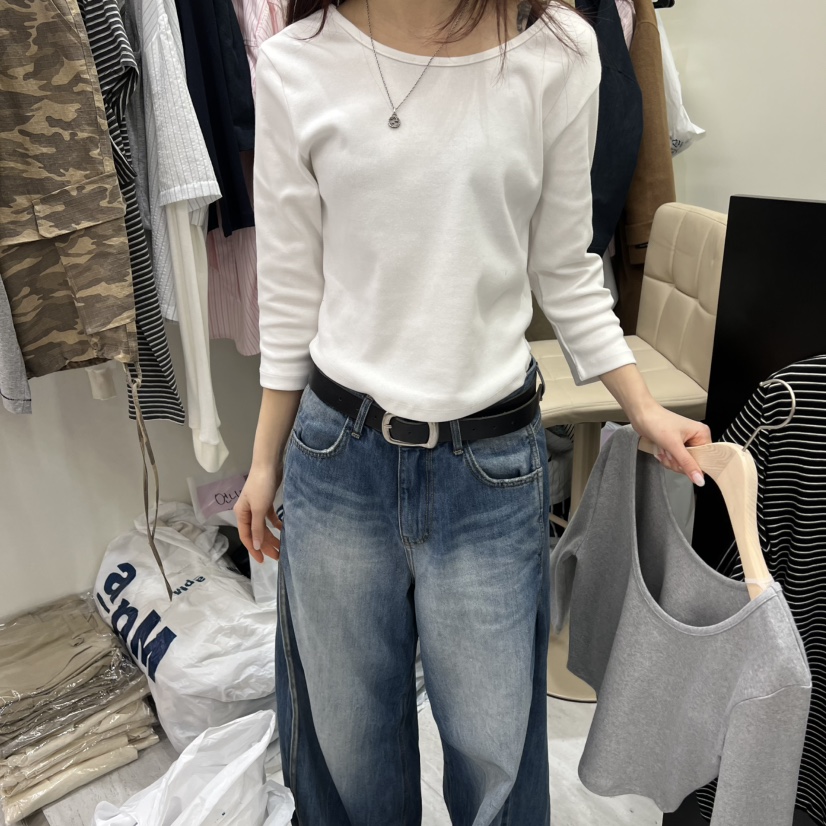 POWDER東大門實拍女裝新款休閑時尚推薦真品熱賣人氣長袖T恤POWDER長袖T恤圖色2