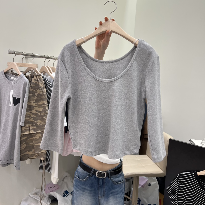 POWDER東大門實拍女裝新款休閑時尚推薦真品熱賣人氣長袖T恤POWDER長袖T恤圖色3