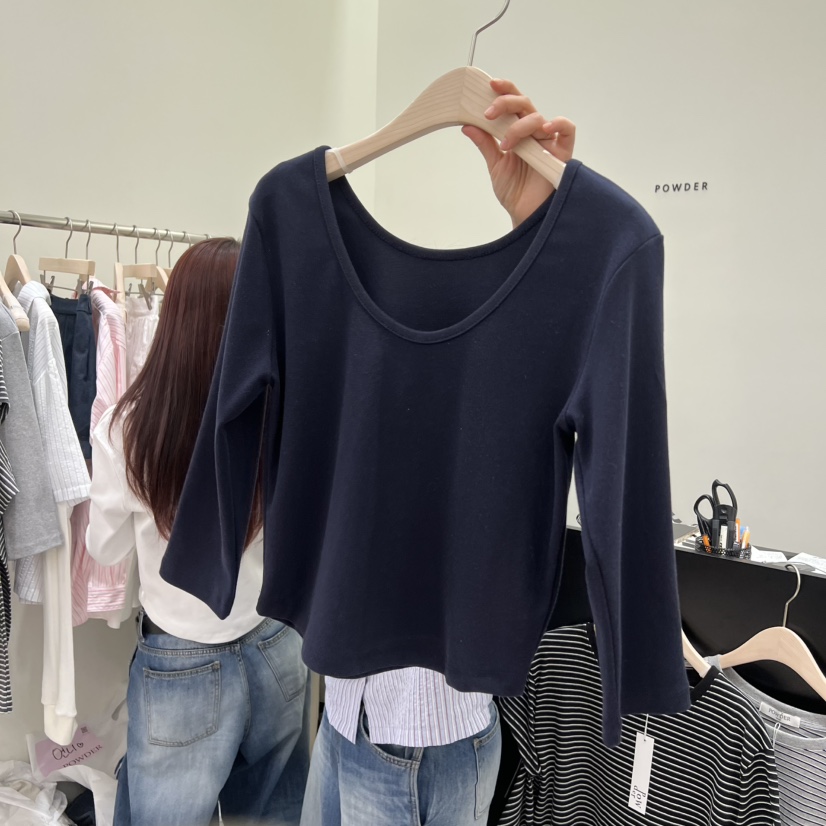 POWDER東大門實拍女裝新款休閑時尚推薦真品熱賣人氣長袖T恤POWDER長袖T恤圖色4