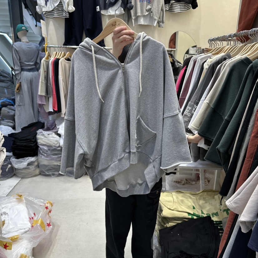 REPLAY東大門代購女士新款休閑熱賣26春夏夾克連帽衫口袋REPLAY夾克圖色1