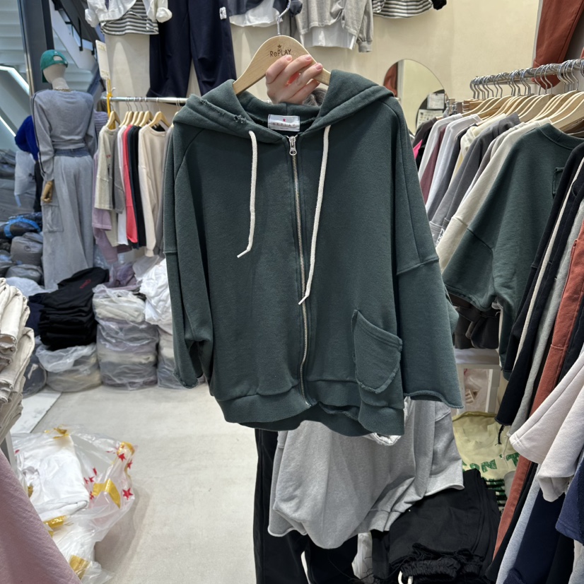 REPLAY東大門代購女士新款休閑熱賣26春夏夾克連帽衫口袋REPLAY夾克圖色2