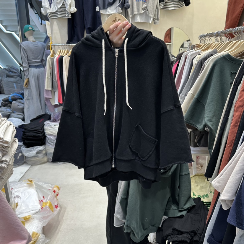 REPLAY東大門代購女士新款休閑熱賣26春夏夾克連帽衫口袋REPLAY夾克圖色3
