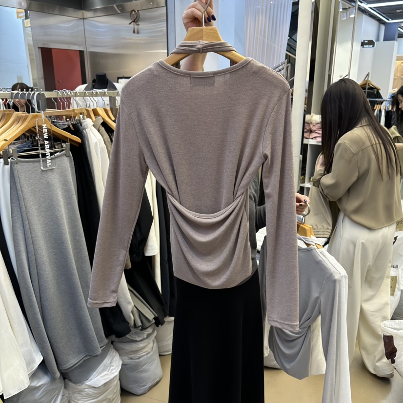 SANS東大門實拍女裝新款職業時尚人氣26春夏針織衫假兩件SANS針織衫