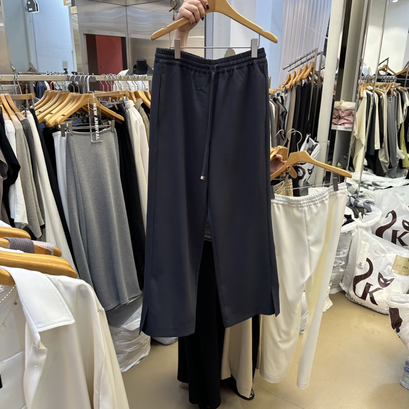 SANS韓國直郵女裝新款人氣休閑真品時尚26春夏職業休閑褲SANS休閑褲圖色2深藍色