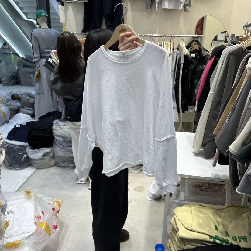 REPLAY東大門代購女裝新品26春夏時尚休閑人氣熱賣長袖T恤REPLAY長袖T恤圖色1