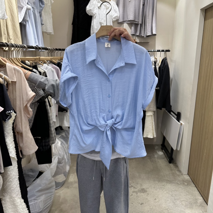 HOLYBANANA韓國代購女士新品職業26春夏休閑推薦襯衫蕾絲衫groovy.H/HOLYBANANA襯衫/蕾絲衫圖色2