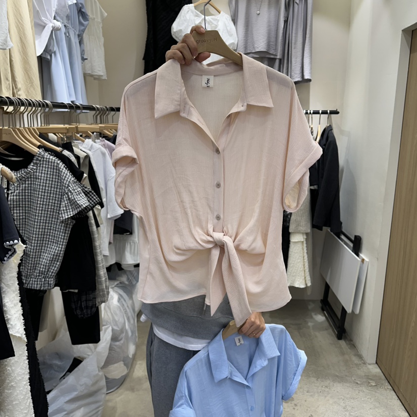 HOLYBANANA韓國代購女士新品職業26春夏休閑推薦襯衫蕾絲衫groovy.H/HOLYBANANA襯衫/蕾絲衫圖色3