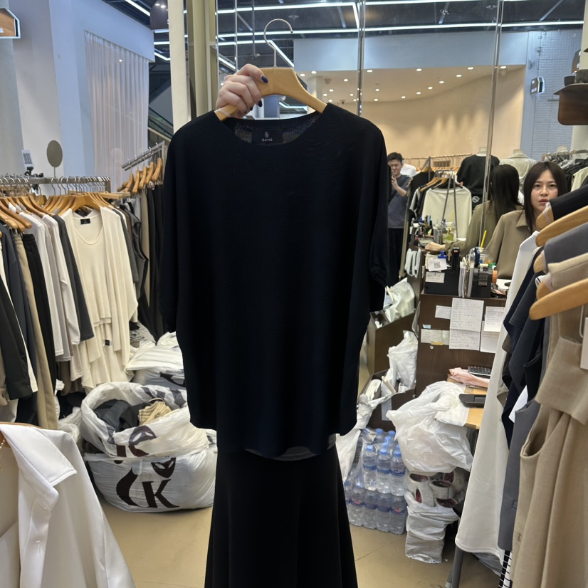 SANS東大門直郵女裝新款真品職業推薦時尚26春夏熱賣針織衫SANS針織衫圖色3黑色