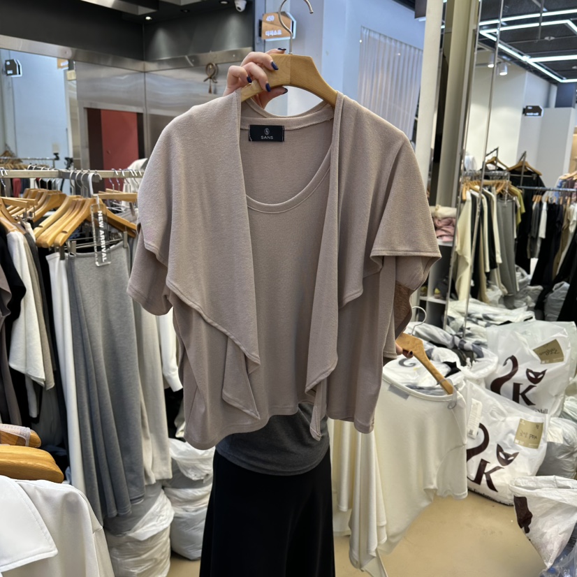 SANS東大門實拍女士新品休閑時尚熱賣推薦真品職業套裝披肩SANS套裝圖色2