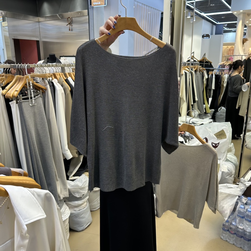 SANS東大門直郵女裝新品職業人氣推薦26春夏針織衫船領亞麻SANS針織衫圖色2