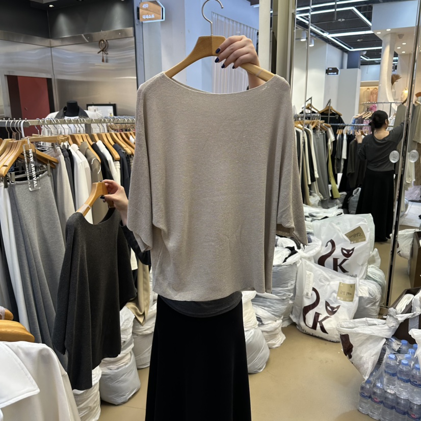 SANS東大門直郵女裝新品職業人氣推薦26春夏針織衫船領亞麻SANS針織衫圖色3