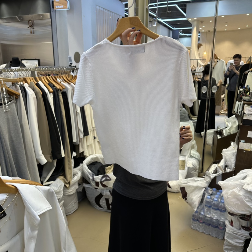 SANS東大門代購女裝新款人氣熱賣26春夏推薦針織衫V領羅紋SANS針織衫