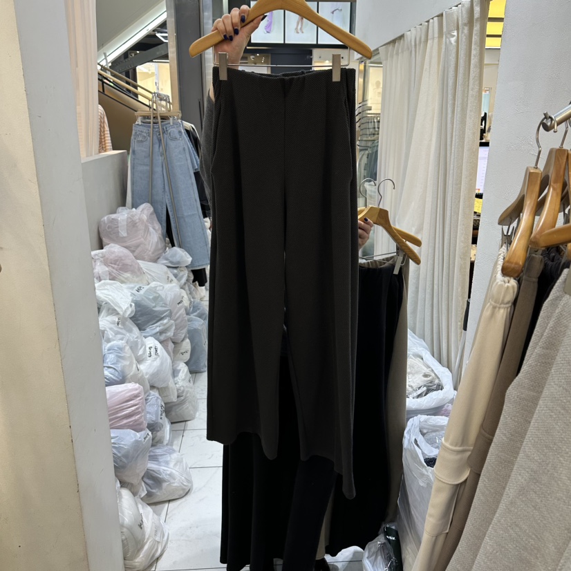 SANS東大門直郵女士新款26春夏真品時尚休閑褲華夫格口袋SANS休閑褲圖色5灰色