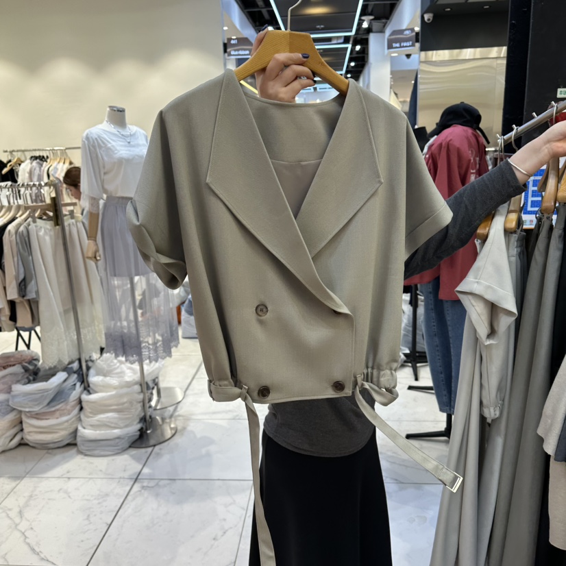 SANS韓國代購女士新品職業推薦26春夏人氣熱賣馬甲含腰帶SANS馬甲圖色2