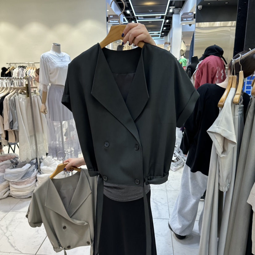 SANS韓國代購女士新品職業推薦26春夏人氣熱賣馬甲含腰帶SANS馬甲圖色3