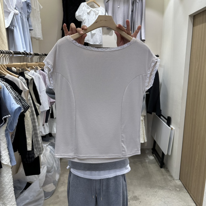 HOLYBANANA韓國代購女裝新款推薦26春夏真品職業時尚熱賣T恤groovy.H/HOLYBANANAT恤圖色2