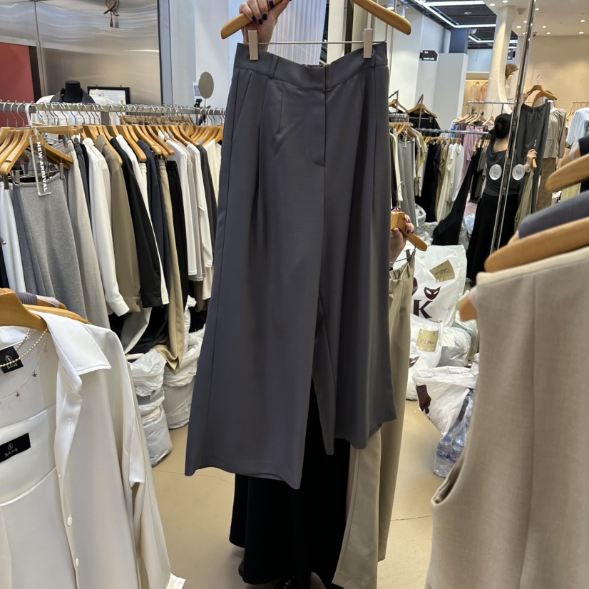 SANS韓國直郵女士新品熱賣推薦時尚人氣職業真品26春夏休閑褲SANS休閑褲圖色2墨色