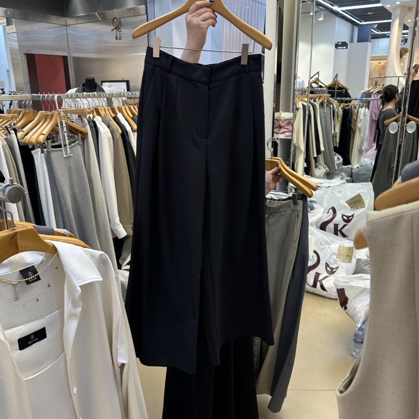 SANS韓國直郵女士新品熱賣推薦時尚人氣職業真品26春夏休閑褲SANS休閑褲圖色3黑色