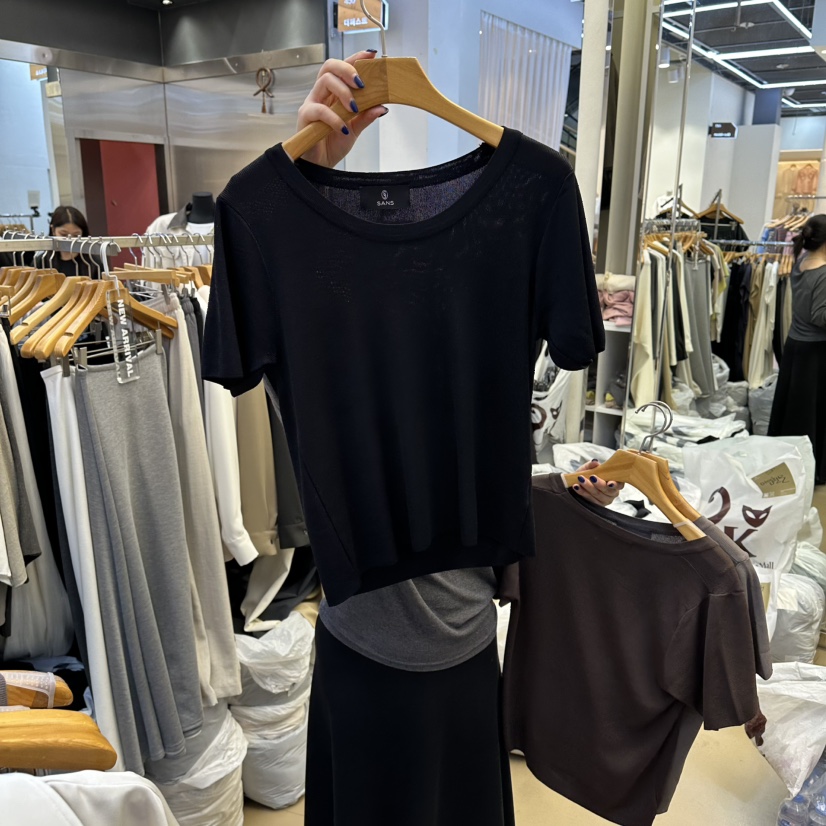 SANS東大門實拍女裝新品熱賣真品26春夏人氣休閑職業針織衫SANS針織衫圖色3