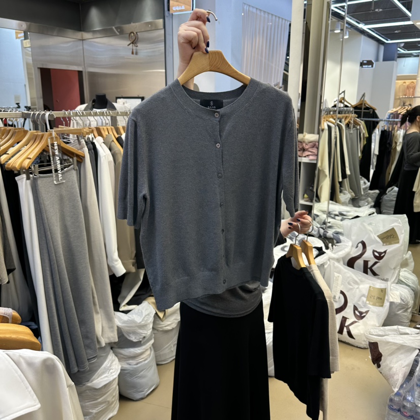 SANS東大門實拍女裝新品時尚真品人氣26春夏休閑推薦針織衫SANS針織衫圖色3灰色