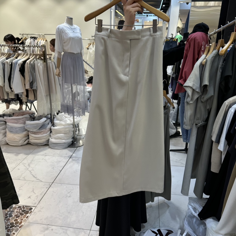 SANS韓國代購女士新品人氣26春夏真品職業時尚推薦休閑長裙SANS長裙圖色1