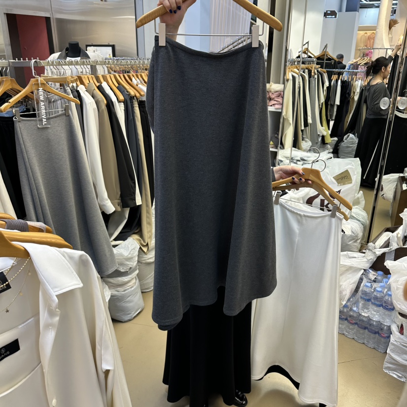 SANS東大門實拍女士新款真品人氣職業26春夏時尚休閑長裙SANS長裙圖色2墨色