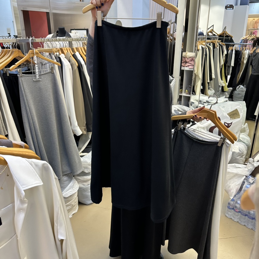 SANS東大門實拍女士新款真品人氣職業26春夏時尚休閑長裙SANS長裙圖色3黑色