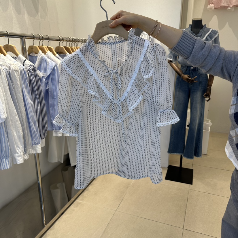 2nd B-S東大門實拍女裝新款真品休閑26春夏職業襯衫蕾絲衫2nd B-S襯衫/蕾絲衫圖色2