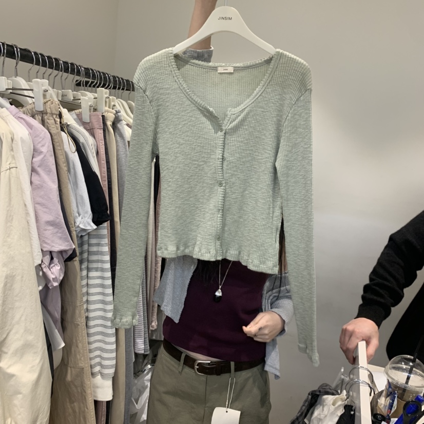 JINSIM韓國東大門代購女士新品熱賣人氣推薦長袖T恤羊毛衫JINSIM長袖T恤圖色3