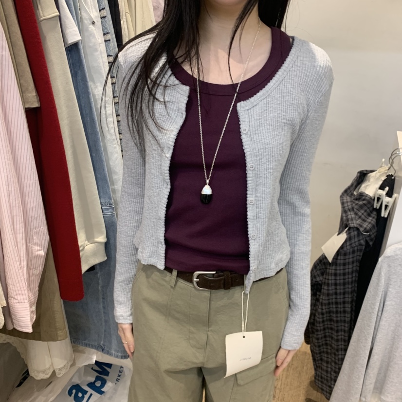 JINSIM韓國東大門代購女士新品熱賣人氣推薦長袖T恤羊毛衫JINSIM長袖T恤圖色5