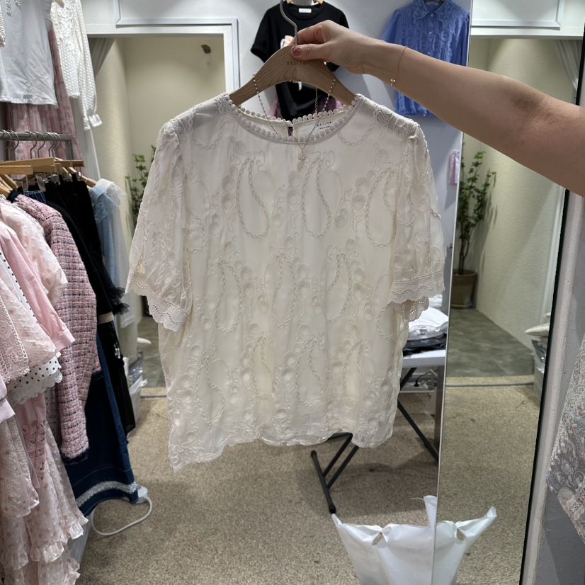 BELITA韓國直郵實拍女裝新品熱賣休閑人氣26春夏襯衫蕾絲衫BELITA襯衫/蕾絲衫圖色2