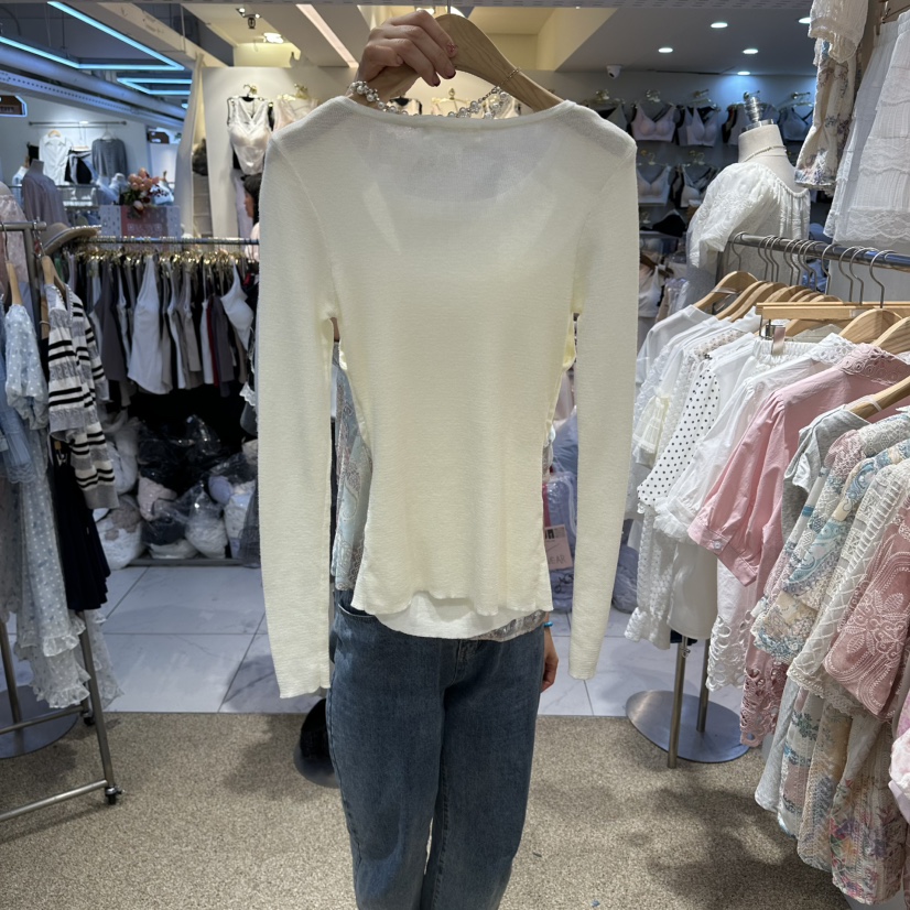 BELITA韓國代購女士新品26春夏熱賣推薦休閑針織衫假兩件BELITA針織衫