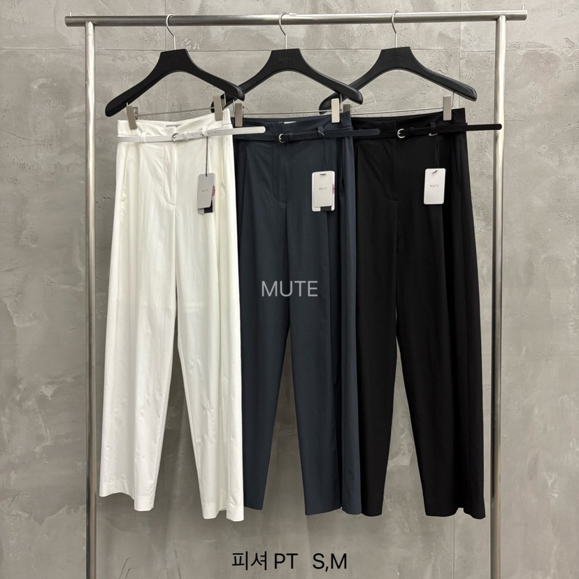 MUTE-P韓國直郵實拍女士新品休閑人氣26春夏休閑褲含腰帶MUTE休閑褲