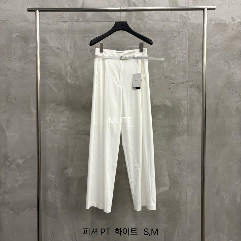 MUTE-P韓國直郵實拍女士新品休閑人氣26春夏休閑褲含腰帶MUTE休閑褲圖色1