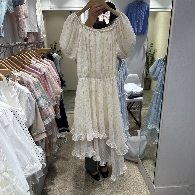 BELITA韓國東大門直郵女裝新款休閑熱賣連衣裙不含腰帶雪紡BELITA連衣裙