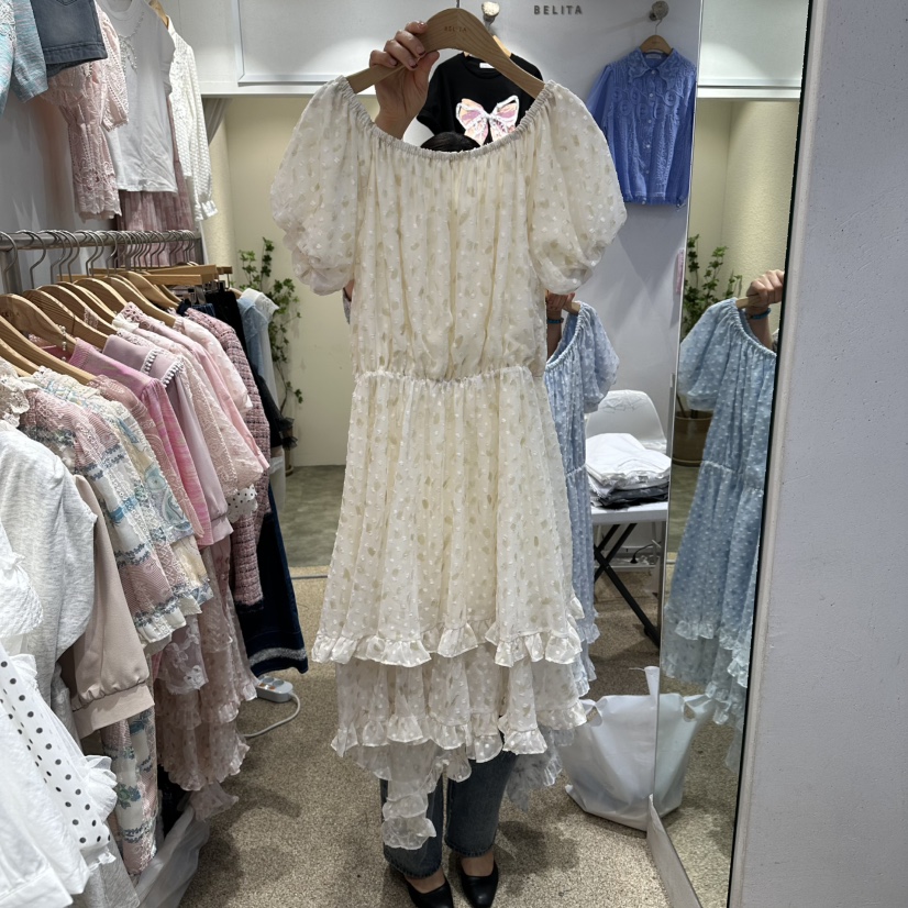 BELITA韓國東大門直郵女裝新款休閑熱賣連衣裙不含腰帶雪紡BELITA連衣裙圖色3