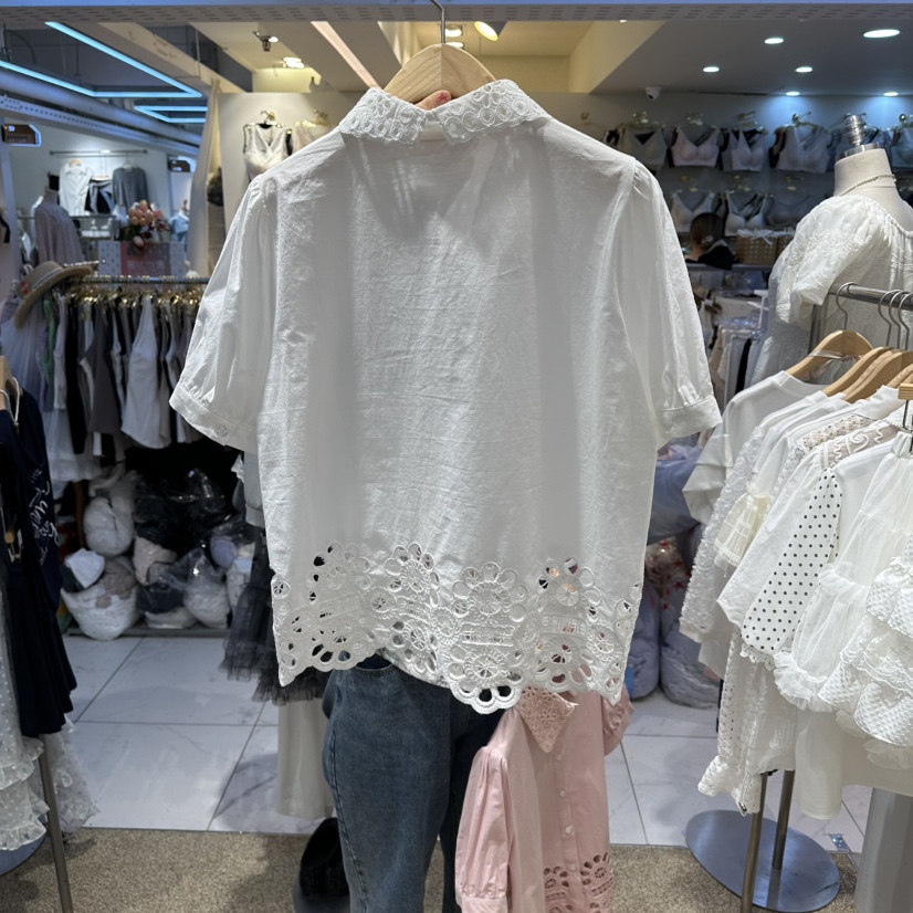 BELITA韓國直郵實拍女士新品休閑推薦人氣職業襯衫蕾絲衫BELITA襯衫/蕾絲衫