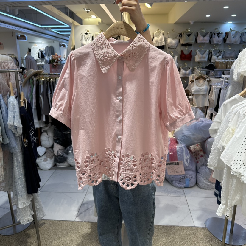 BELITA韓國直郵實拍女士新品休閑推薦人氣職業襯衫蕾絲衫BELITA襯衫/蕾絲衫圖色2
