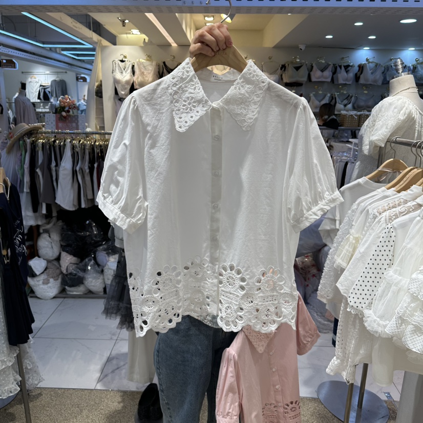 BELITA韓國直郵實拍女士新品休閑推薦人氣職業襯衫蕾絲衫BELITA襯衫/蕾絲衫圖色3