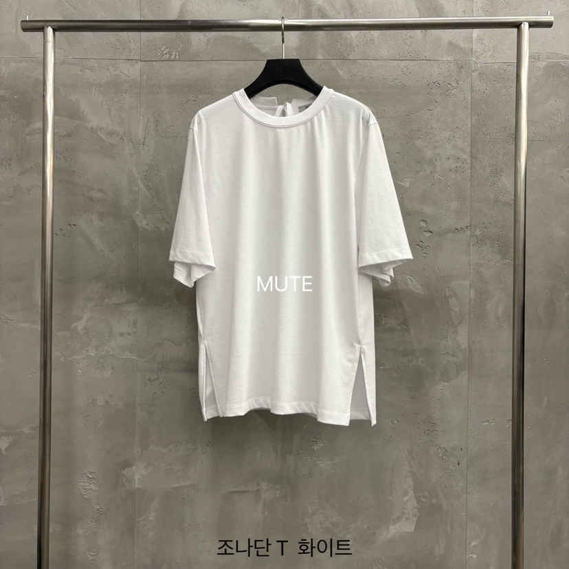 MUTE-P韓國直郵實拍女士新品推薦職業休閑26春夏時尚T恤MUTET恤圖色1白色