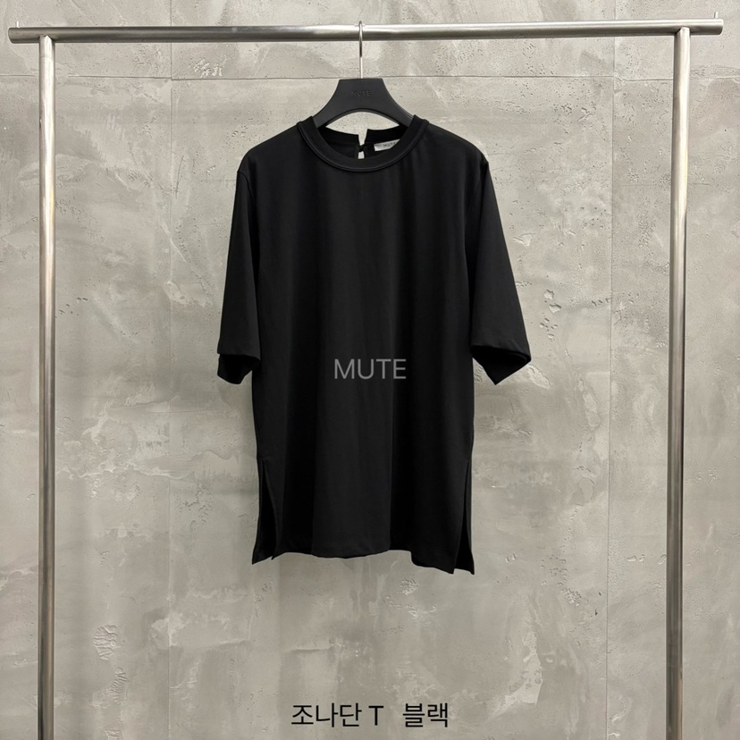 MUTE-P韓國直郵實拍女士新品推薦職業休閑26春夏時尚T恤MUTET恤圖色4黑色